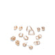 Chicdays Earrings - Gold/Clear Multi