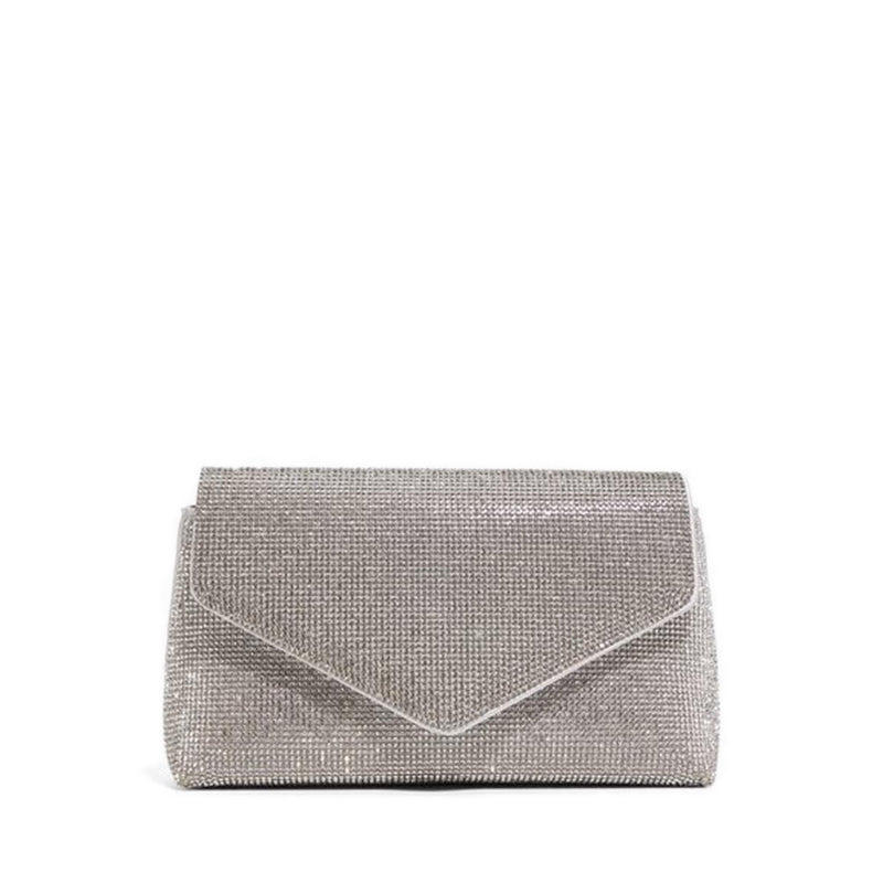 Blingita Clutch - Silver/Clear Multi