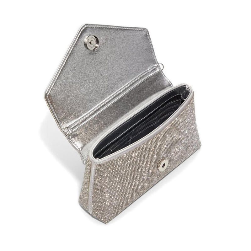 Blingita Clutch - Silver/Clear Multi