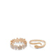 Serpentinne Rings - Gold/Clear Multi