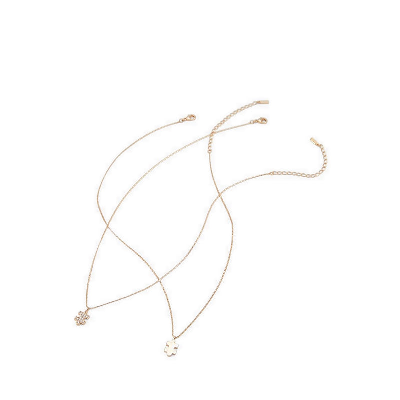 Besties Women's Necklace - Gold/Clear Multi