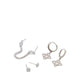 Elisabeth Earrings - Silver/Clear Multi