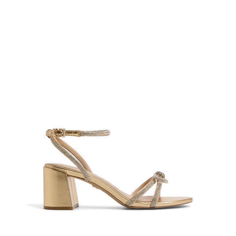Bouclette Women's Heeled Sandals - Gold