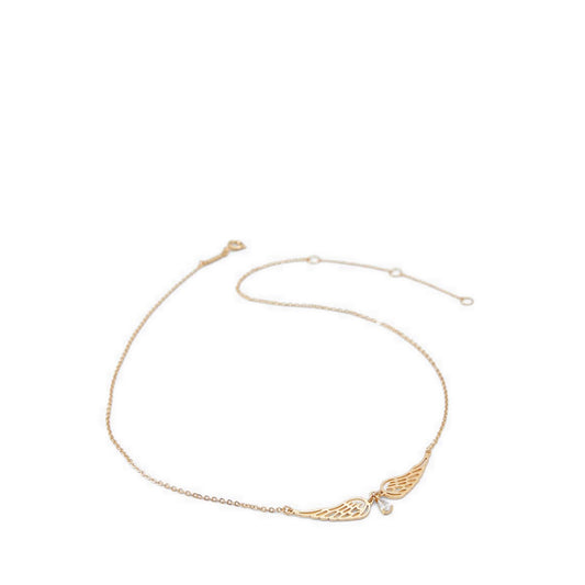 Angelwings Women's Necklace - Gold/Clear Multi