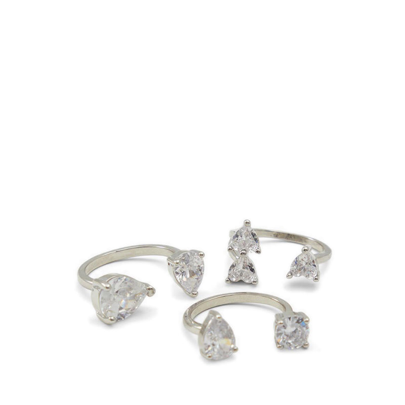 Halobandra Women's Ring - Silver/Clear Multi