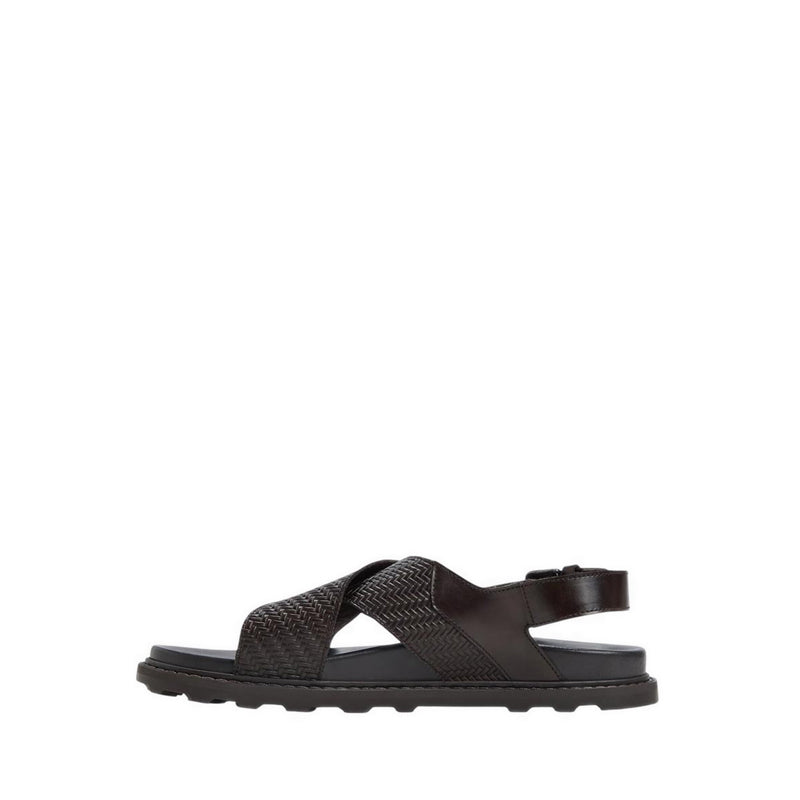 Silvo Men's Flat Sandals - Dark Brown