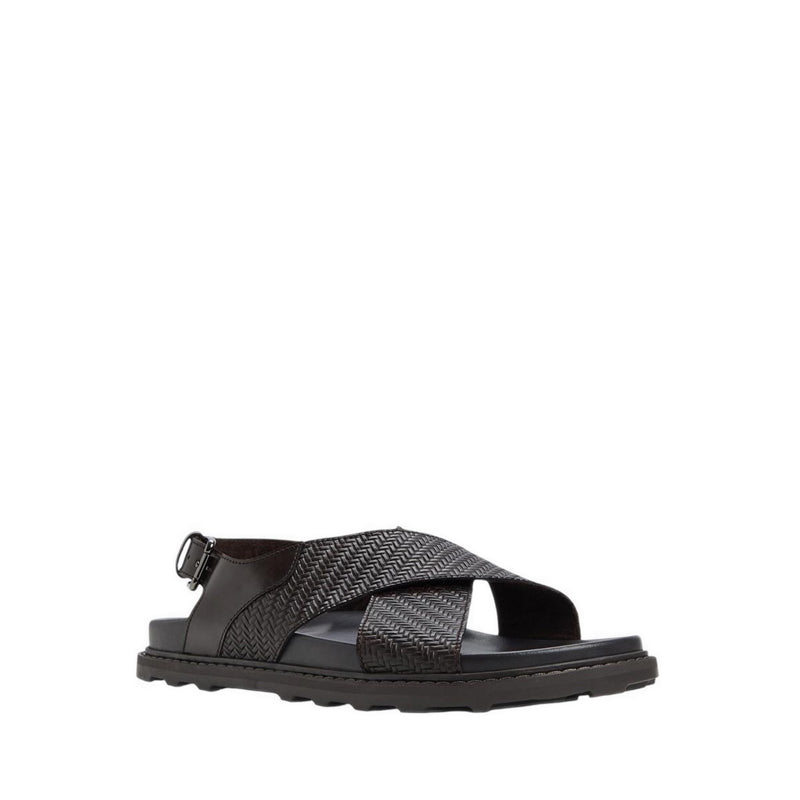 Silvo Men's Flat Sandals - Dark Brown