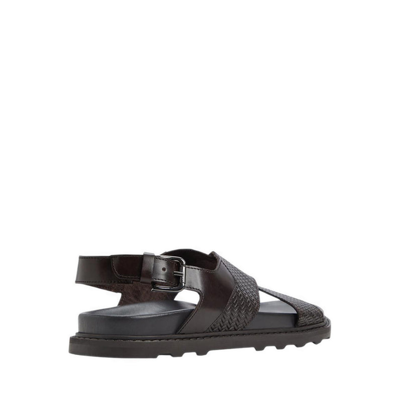 Silvo Men's Flat Sandals - Dark Brown