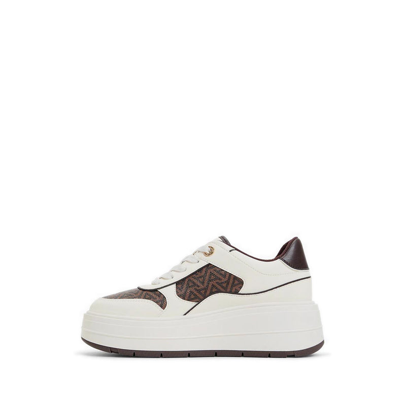 Whallian Women's Wedge Sneakers White Combo