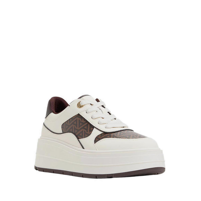 Whallian Women's Wedge Sneakers White Combo