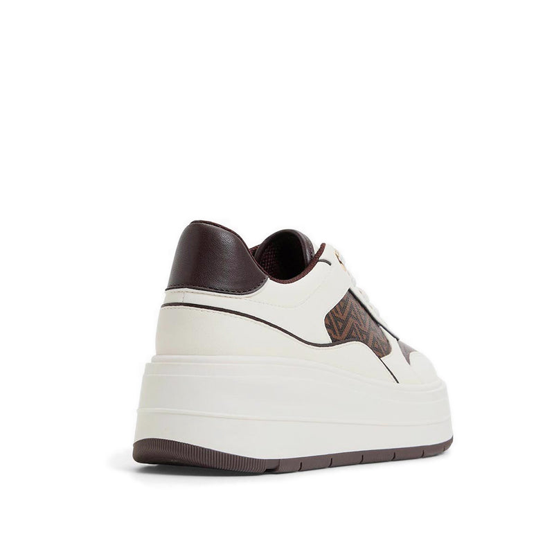 Whallian Women's Wedge Sneakers White Combo