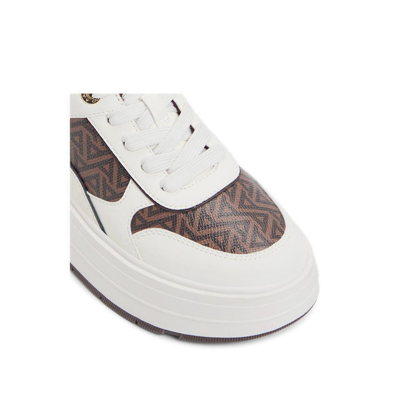 Whallian Women's Wedge Sneakers White Combo
