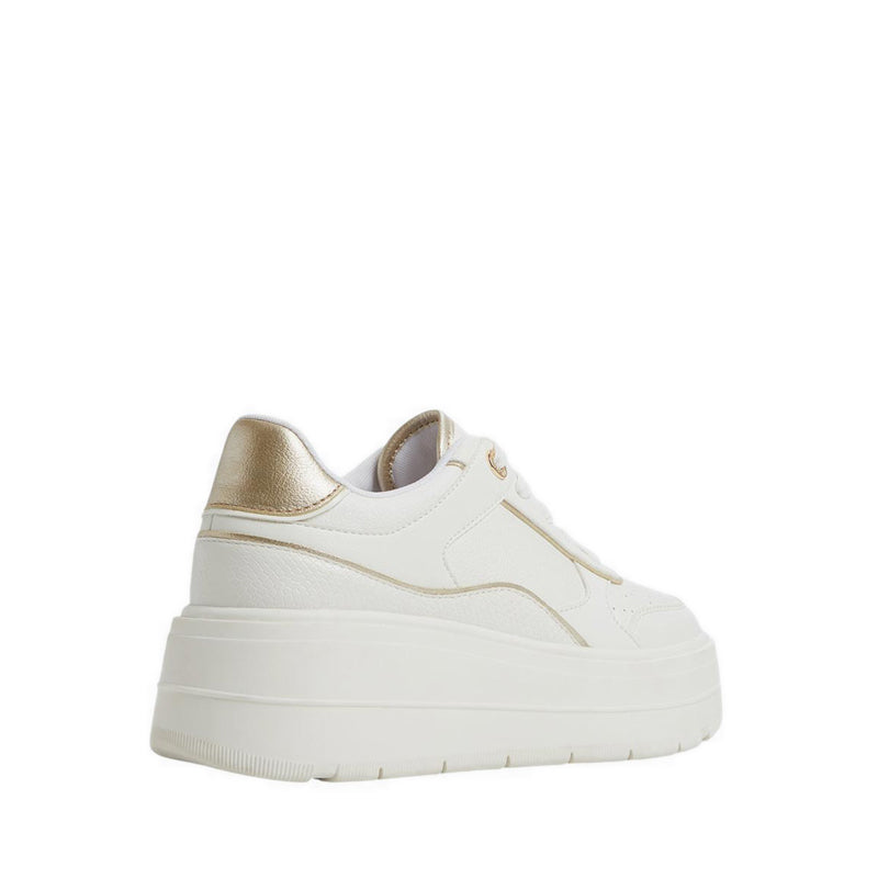 Whallian Women's Wedge Sneakers - White