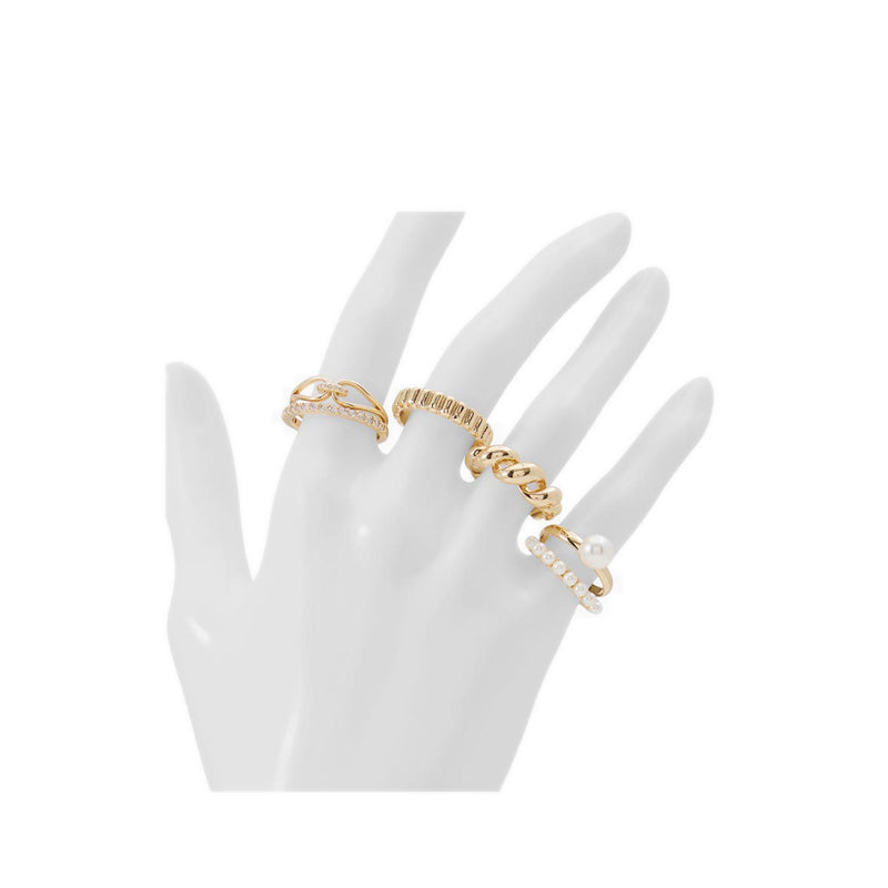 Carranalia Women's Ring Gold/Clear Multi
