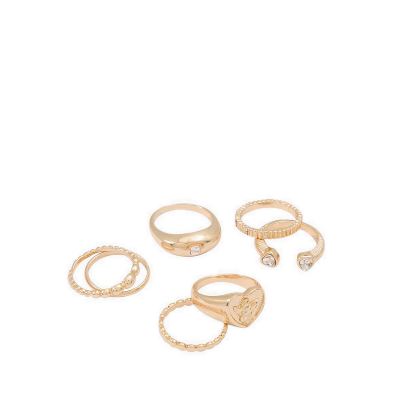 Anngellica Rings - Gold/Clear Multi