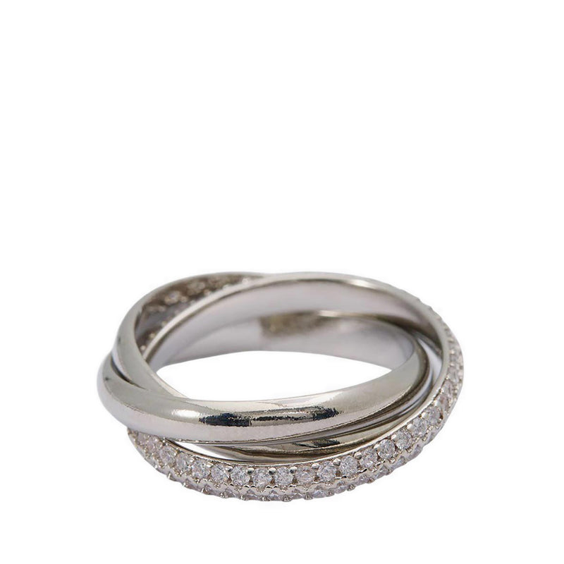Faredeclya Women's Ring Silver/Clear Multi