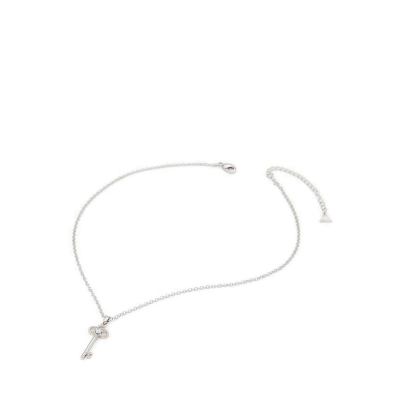 Keytomyheart Women's Necklace Silver/Clear Multi