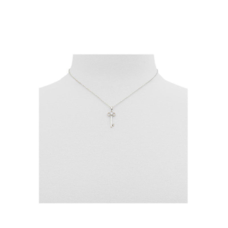Keytomyheart Women's Necklace Silver/Clear Multi