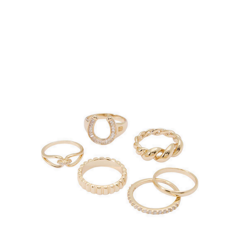 Luckyrings Women's Ring Gold/Clear Multi