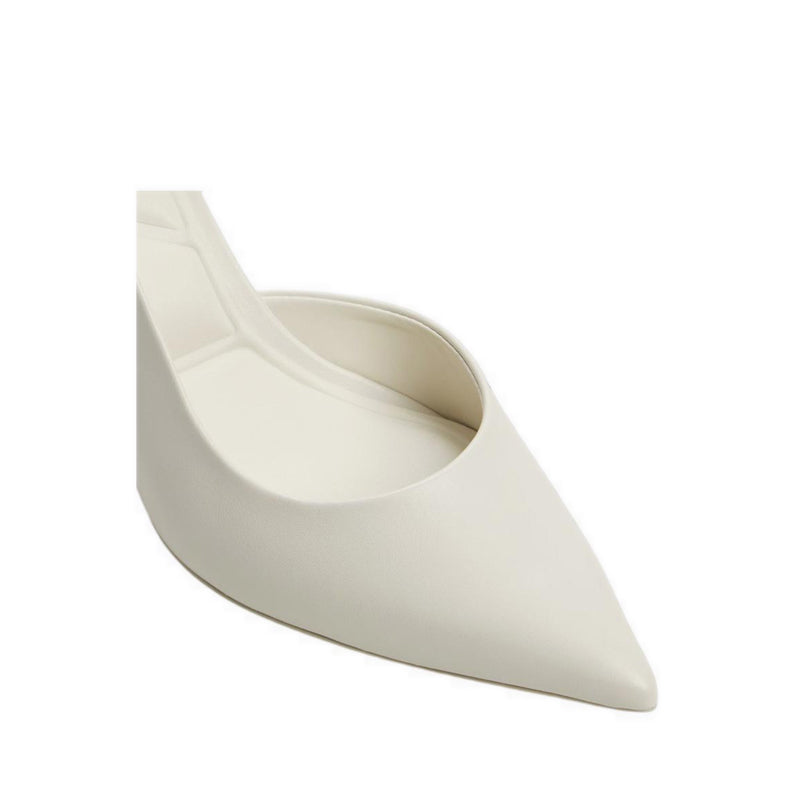 Jeanny Women's Silngback Heeled Shoes - White/Bone