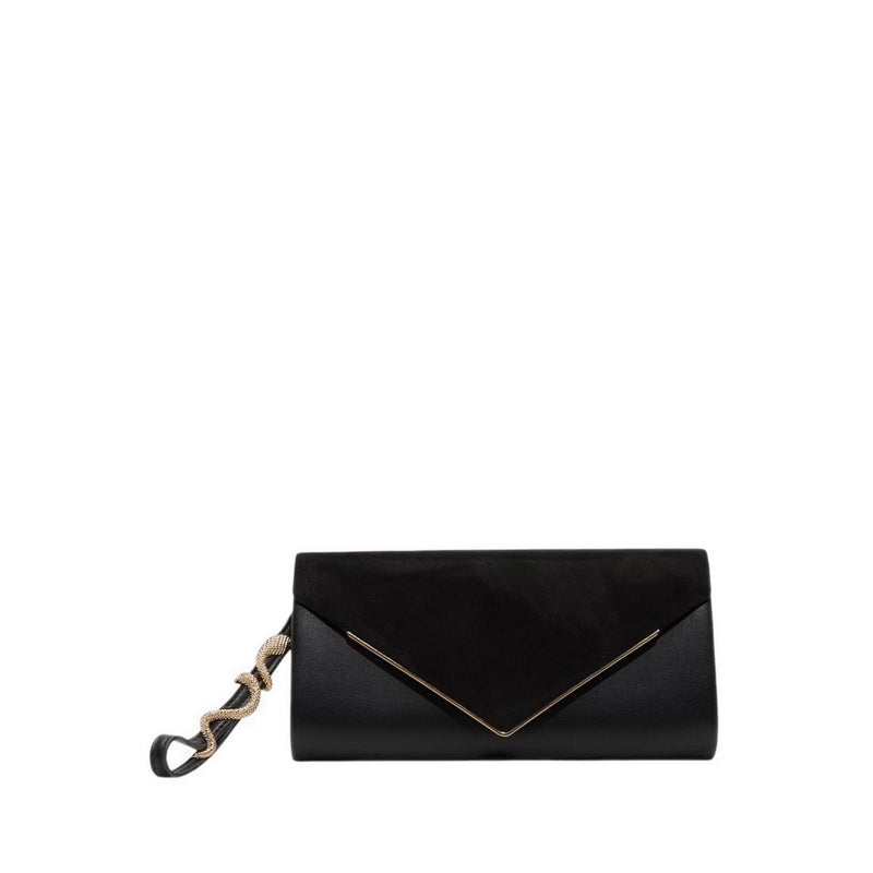 Serpante Women's Clutch on a Chain - Black