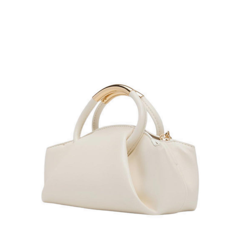 Therria Women's Top Handle Bag with Chain Strap - Open White