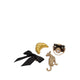 Chicpins Brooch Set - Black/Gold Multi