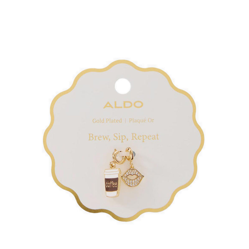Coffelover Women's Pin Gold/Clear Multi