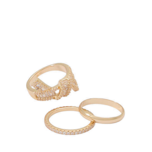 Knotella Rings - Gold/Clear Multi