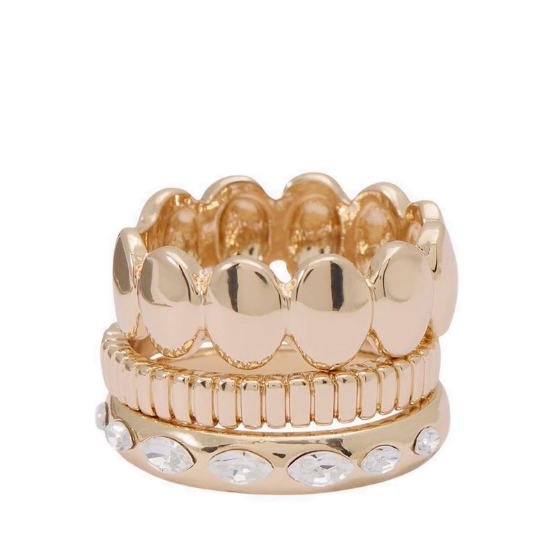 Bublle Women's Ring Gold/Clear Multi