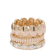 Bublle Women's Ring Gold/Clear Multi