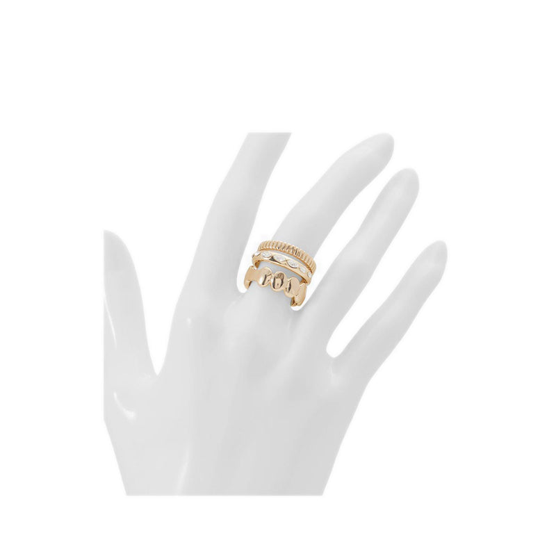 Bublle Women's Ring Gold/Clear Multi