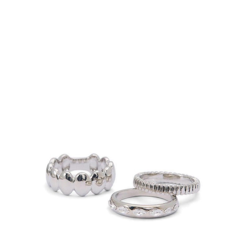 Bublle Women's Ring Silver/Clear Multi