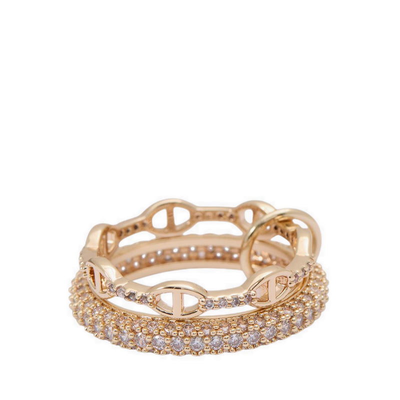 Priscillia Rings - Gold/Clear Multi