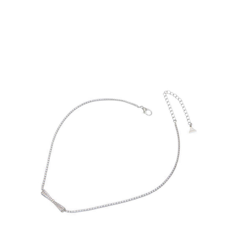 Aldo Bowlette Necklaces - Silver/Clear Multi