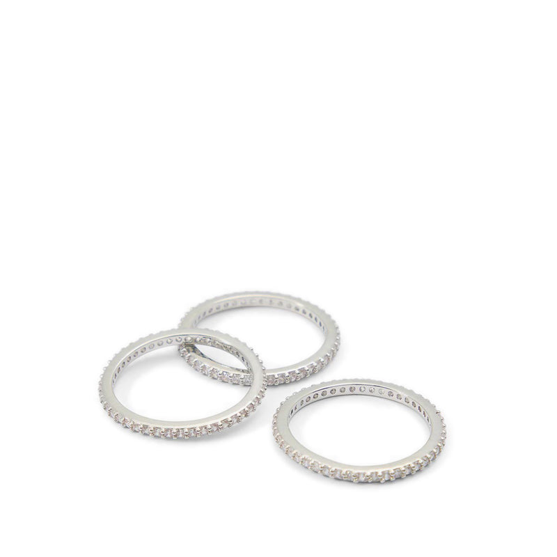 Luxetrio Women's Ring Silver/Clear Multi