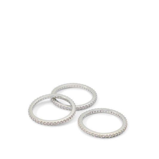 Luxetrio Women's Ring Silver/Clear Multi