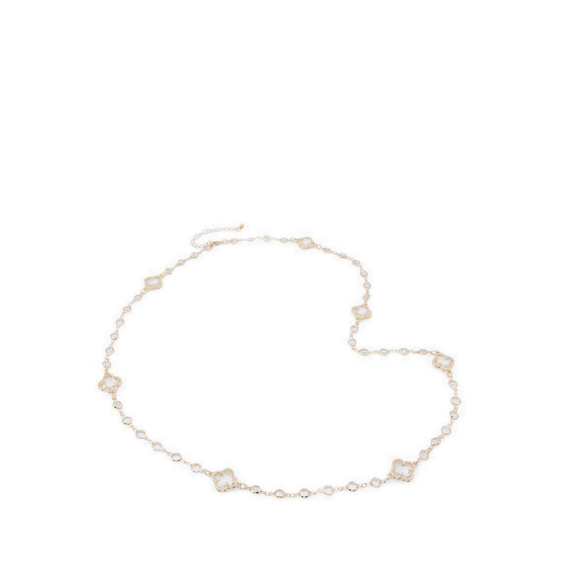 Cloverr Women's Necklace Gold/Clear Multi