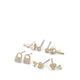 Keytohappy Women's Earring Gold/Clear Multi