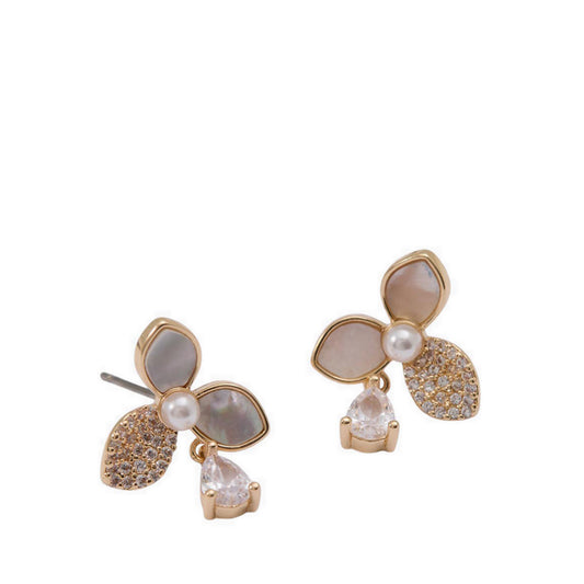 Cirehar Earrings - Gold/Clear Multi