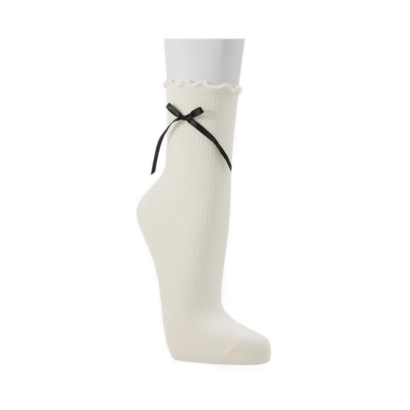 Cutiebow Women's Socks - Black/White