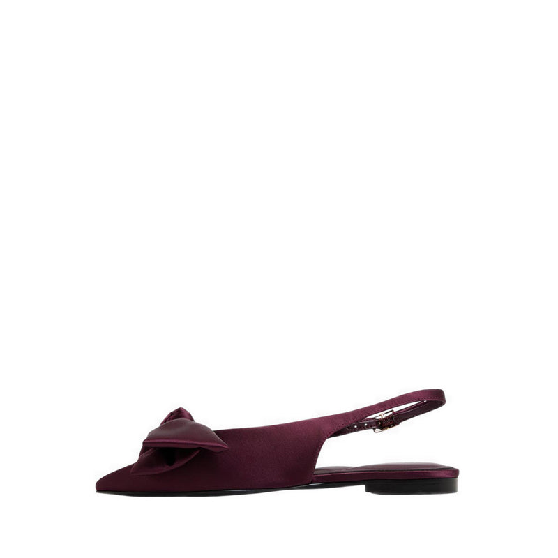 Festive Women's Slingback Ballerinas - Bordo