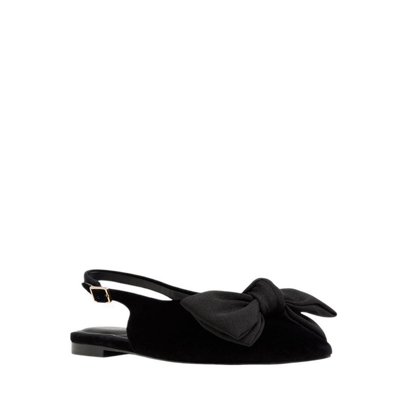 Festive Women's Slingback Ballerinas - Black
