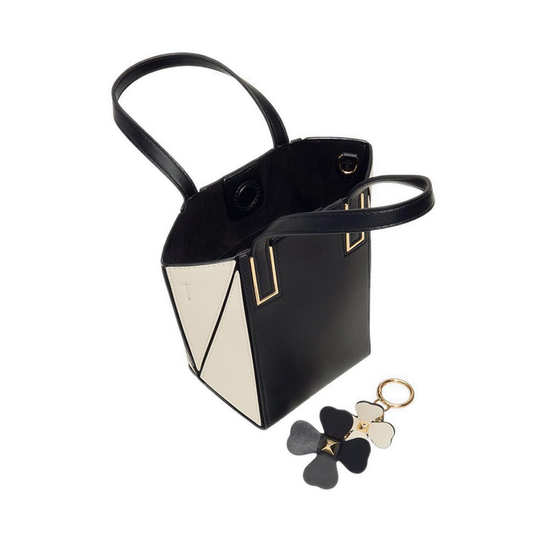 Smallprismatote Women's Satchel Bag - Black/White