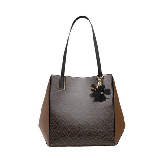 Largeprismatote Women Tote Brown Primary - Multi