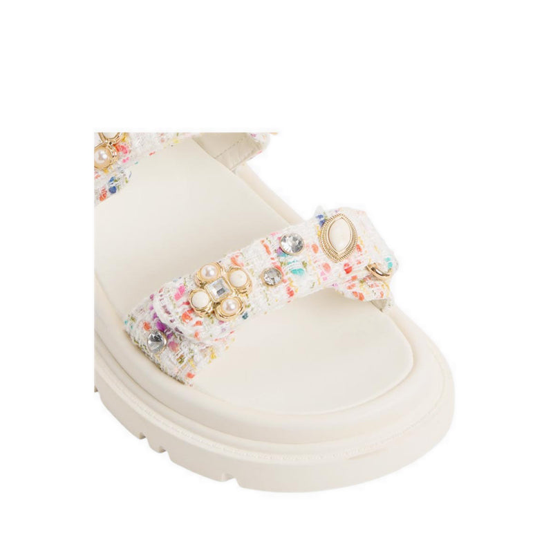 Gemima Women's Footbed Sandals - White/Multi