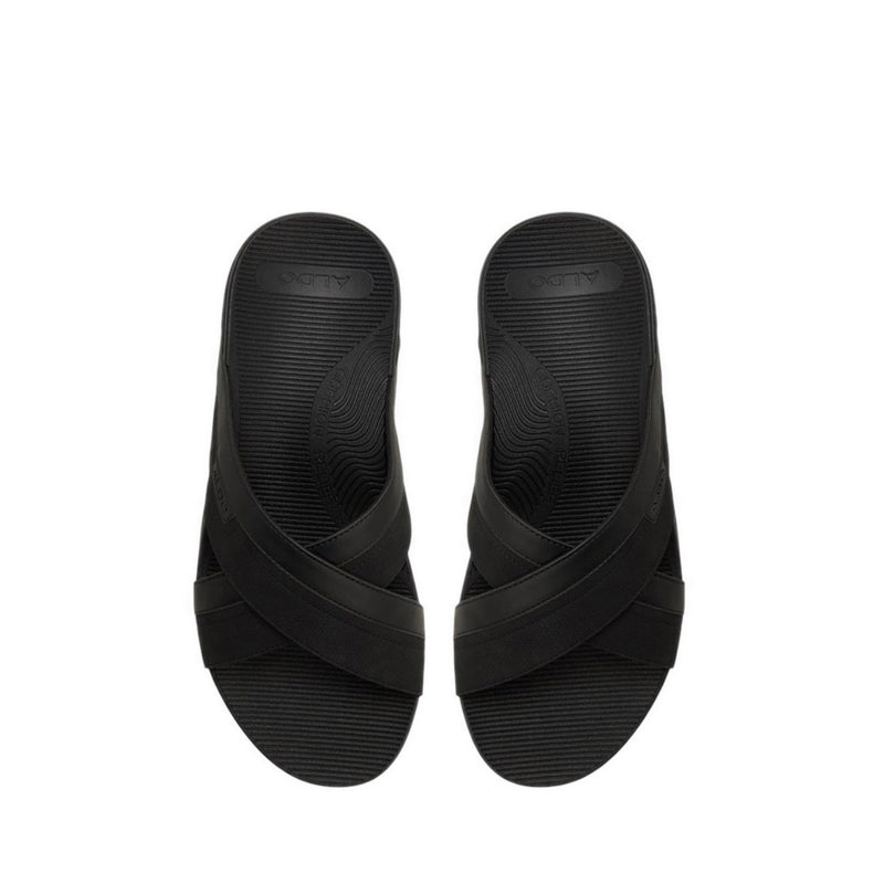 Piette Men's Flat Sandals - Black