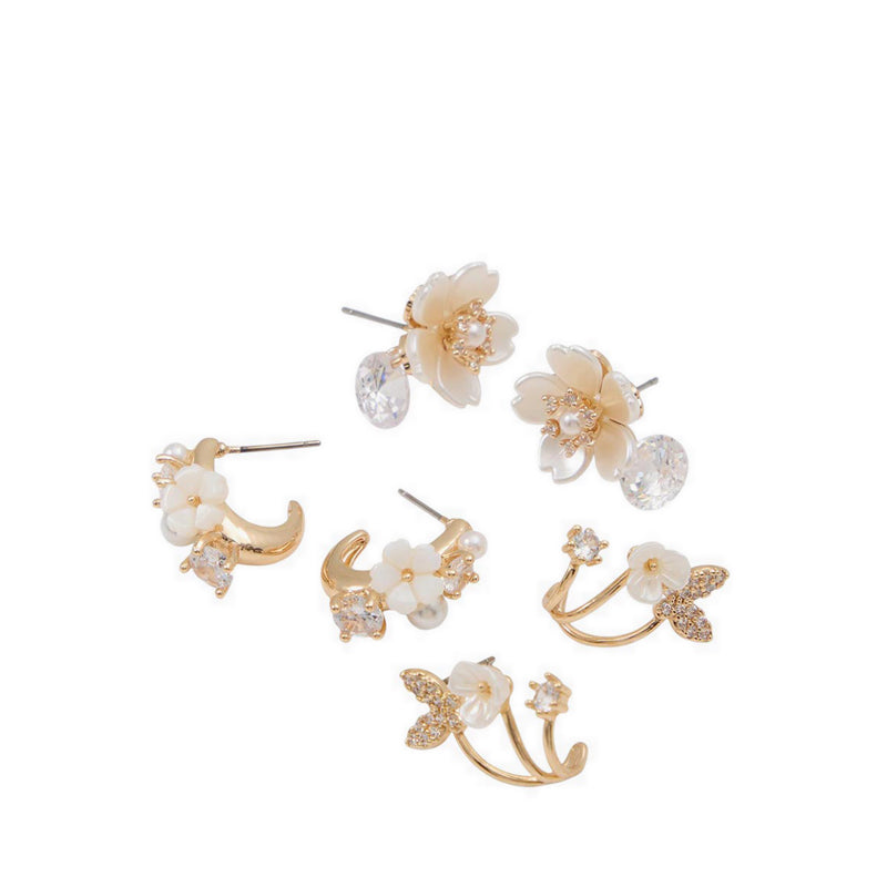Arluna Women's Earrings - Gold/Clear Multi