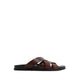 Florian Men's Flat Sandals - Dark Brown