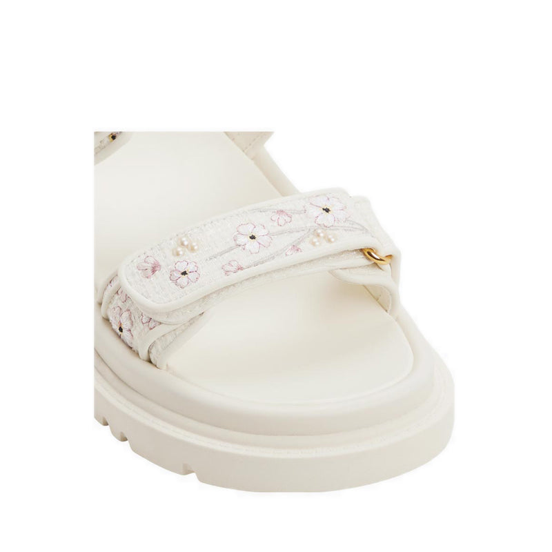 Linette Women's Footbed Sandals - Open White